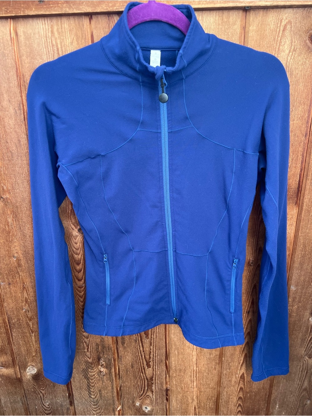 Lululemon Forme Define Jacket Size 6 *Brushed Luon Cobalt Blue